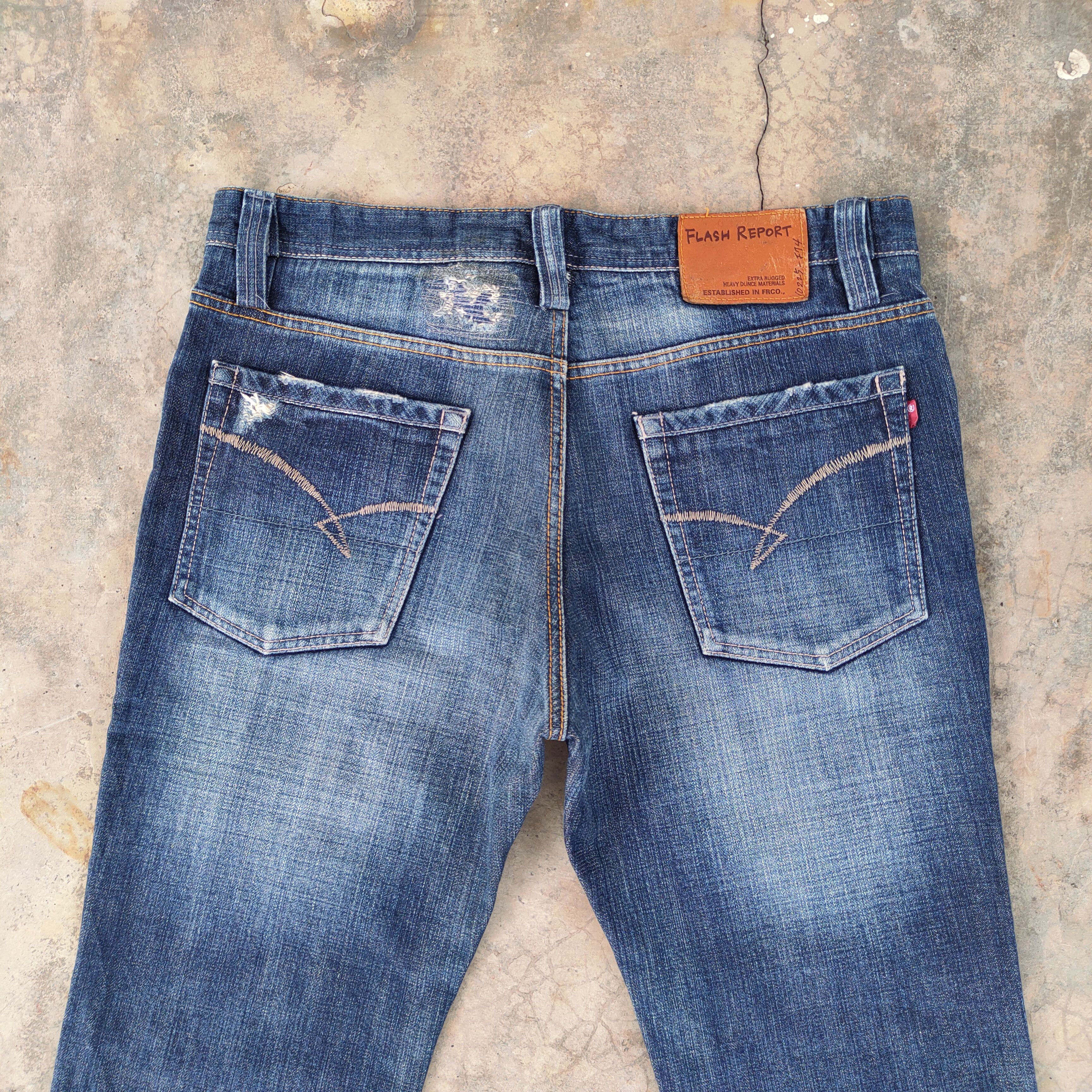 Japanese Brand # Vintage Flash Report bootcut denim jeans pants Size US 33 - 10 Thumbnail
