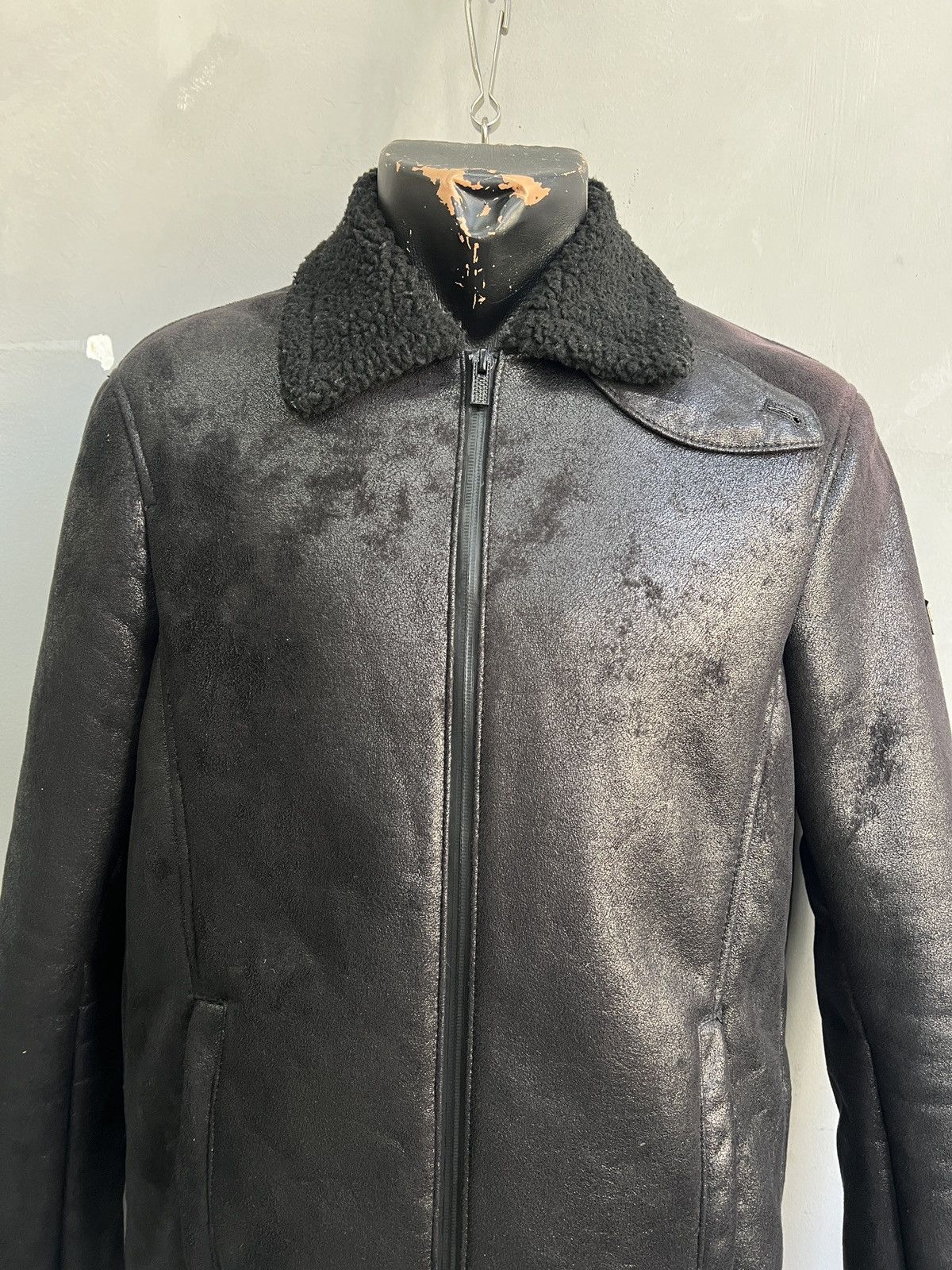 Armani Armani Exchange faux leather archive 2010 avant garde jacket Size US S / EU 44-46 / 1 - 2 Thumbnail