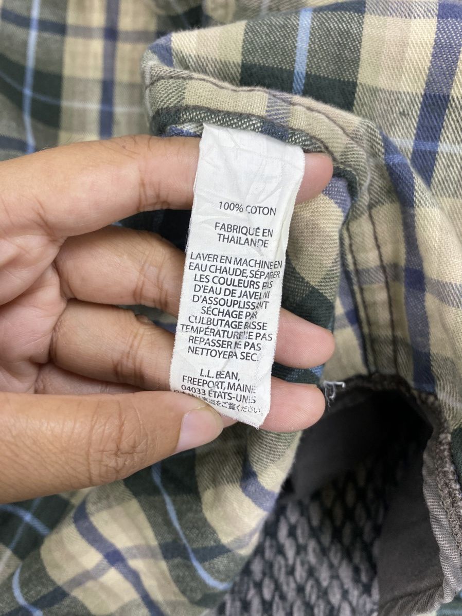L.L. Bean Vtg L.L.Bean Grey Colour Plaid Lining Flannel Size US L / EU 52-54 / 3 - 9 Thumbnail