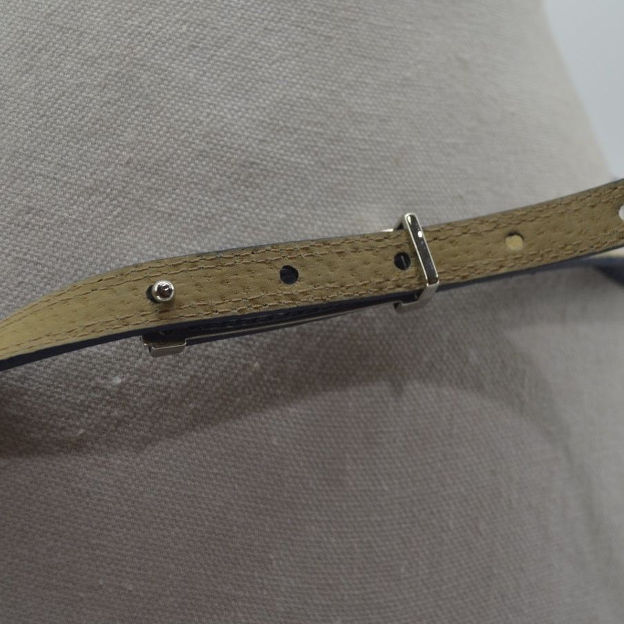 Other Navy Blue Skinny Dress Belt Faux Leather Minimalist Large Size ONE SIZE - 11 Thumbnail