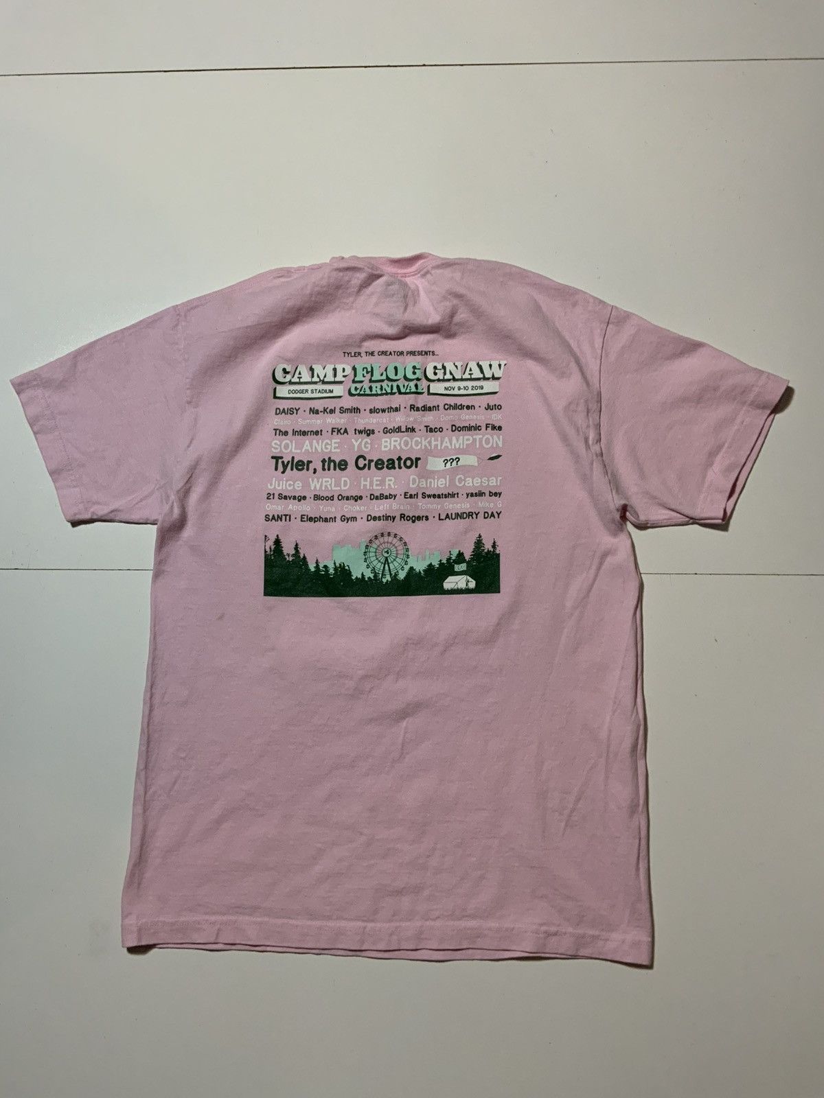 Golf Wang Camp Flog Gnaw Carnival Golf Wang Concert Lineup T-Shirt Size US L / EU 52-54 / 3 - 3 Thumbnail