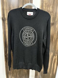 Stone Island Supreme Reflective Compass Sweater | Grailed