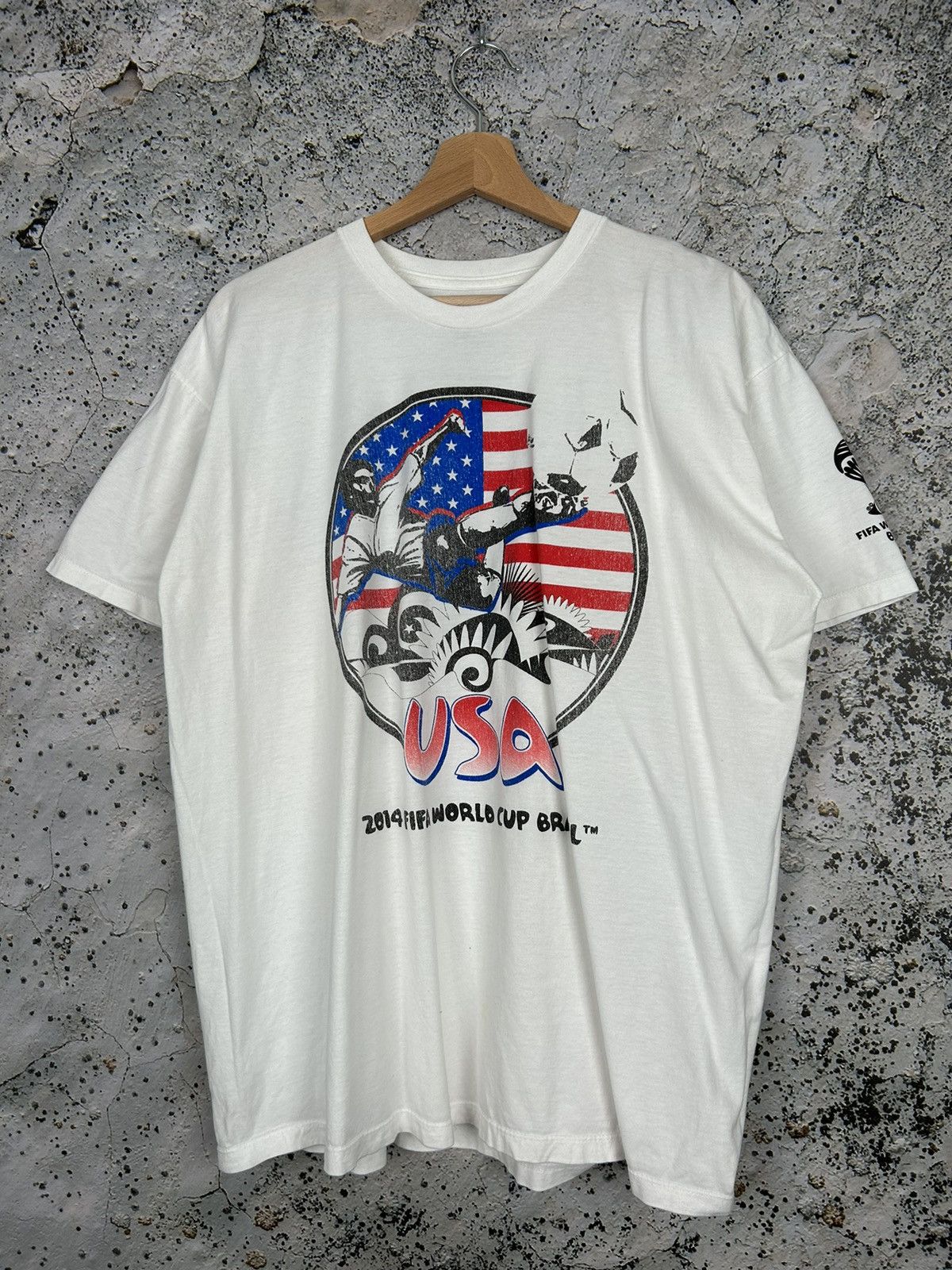 Vintage Vintage USA Brazil World Cup Graphic Tee 2014 Rare Hype Size US XL / EU 56 / 4 - 1 Thumbnail