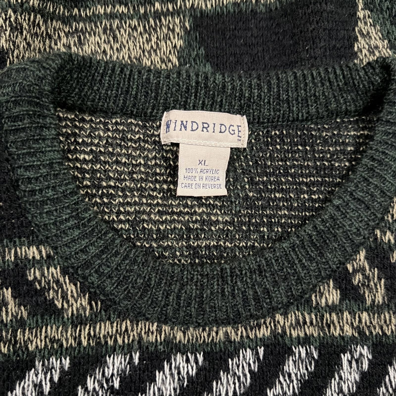 Other Vintage Windridge Geometric Triangle Knit Sweater 80s 90s Size US XL / EU 56 / 4 - 2 Thumbnail