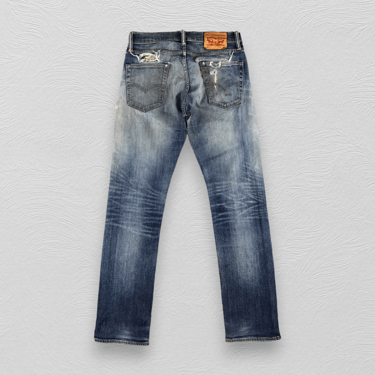Levi's Vintage Levi's 513 Jeans Distress Faded Blue Denim KJ915 Size US 29 - 2 Thumbnail