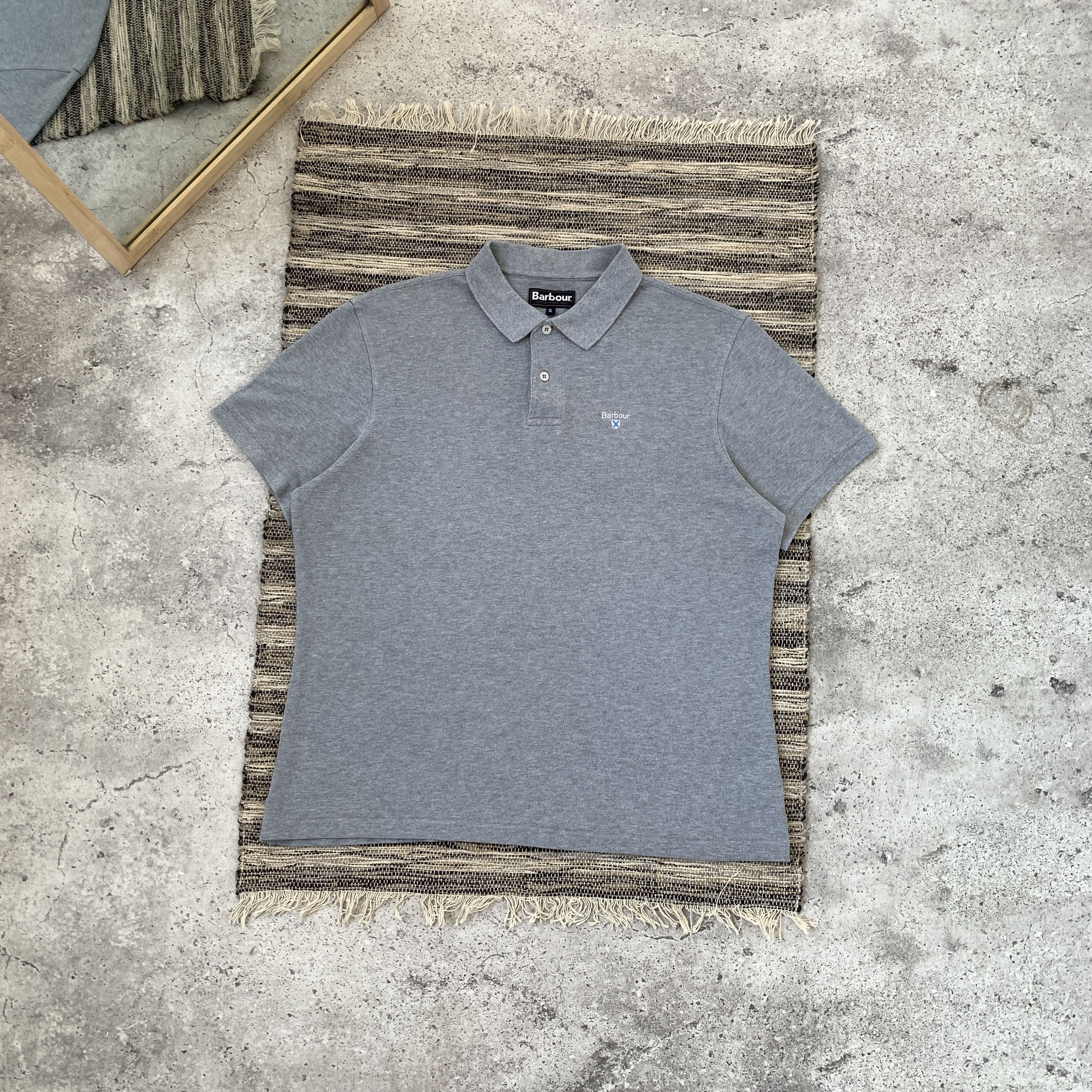 Barbour Barbour Grey Polo Icon Tee Shirt Size US L / EU 52-54 / 3 - 1 Thumbnail