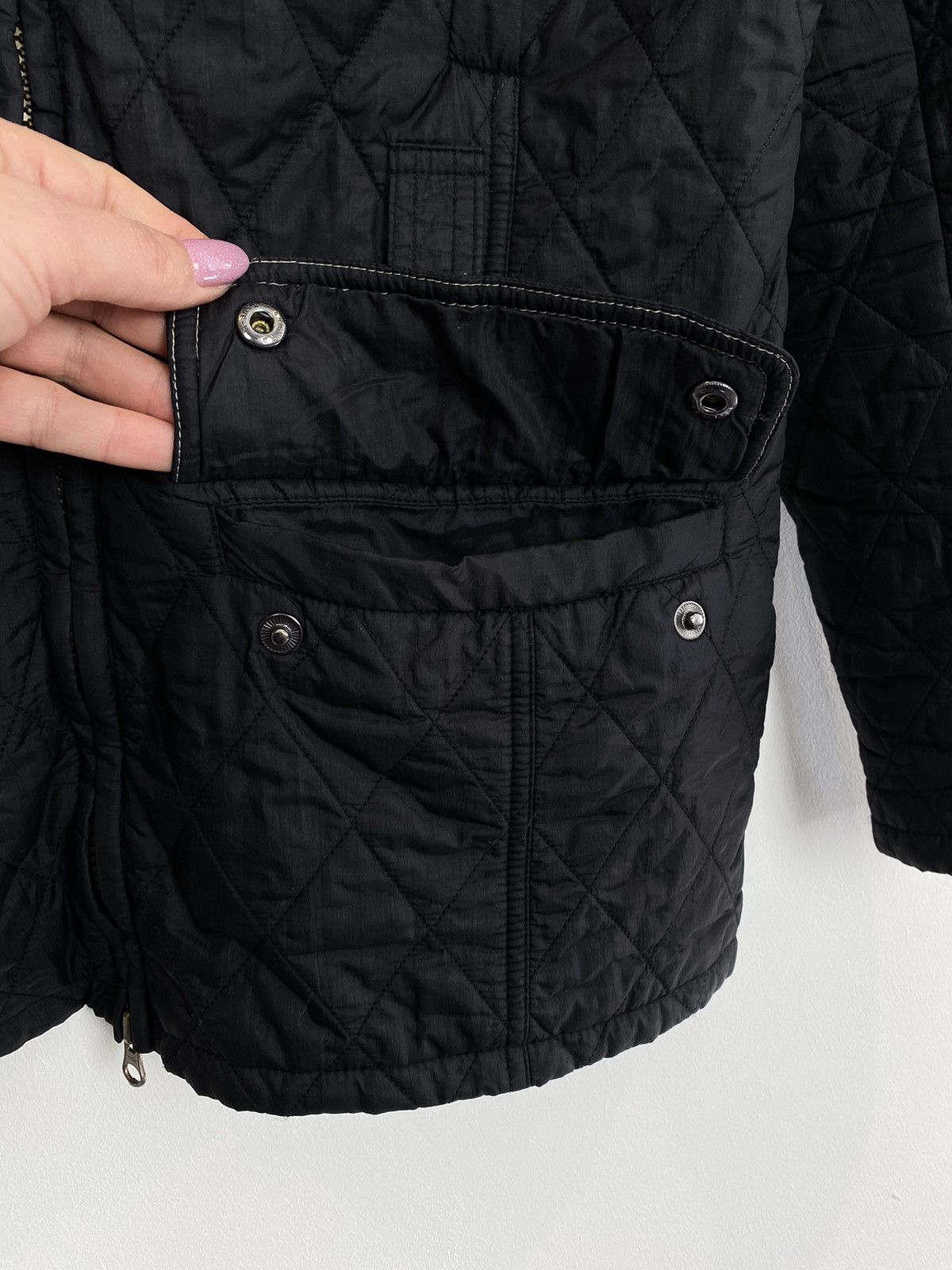 Designer Barbour Suzie Biker Quilted Jacket Long Sleeve Women’s UK14 Size L / US 10 / IT 46 - 5 Thumbnail