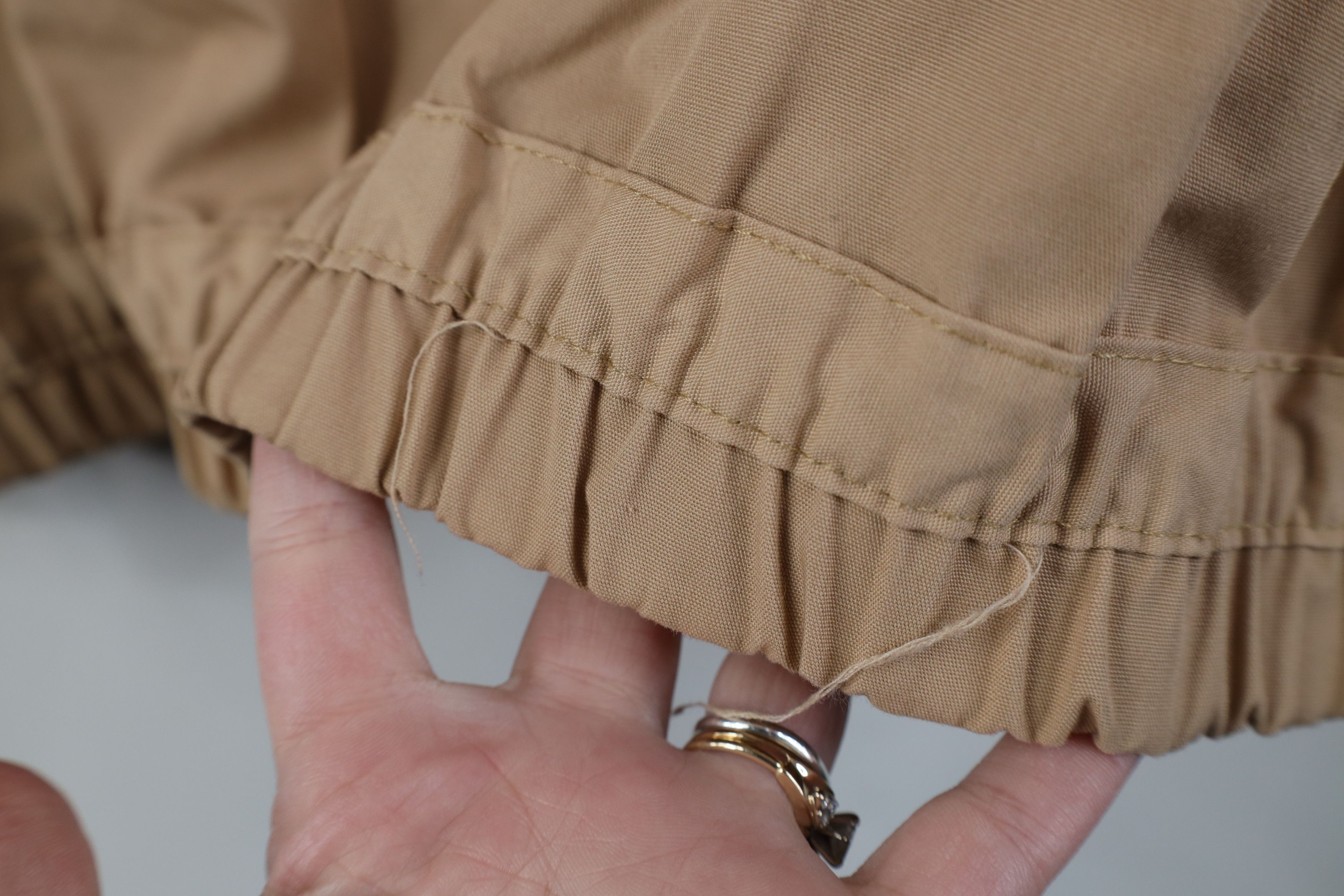 Vintage Vintage 90s Streetwear Big Pocket Shirt Bomber Jacket Beige Size L / US 10 / IT 46 - 10 Thumbnail