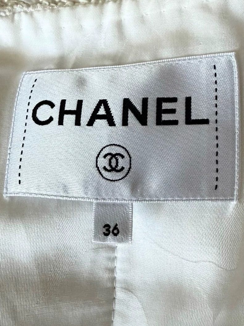 Chanel Chanel 22P black and white color-blocked rolled-edged twee Size XS / US 0-2 / IT 36-38 - 7 Thumbnail