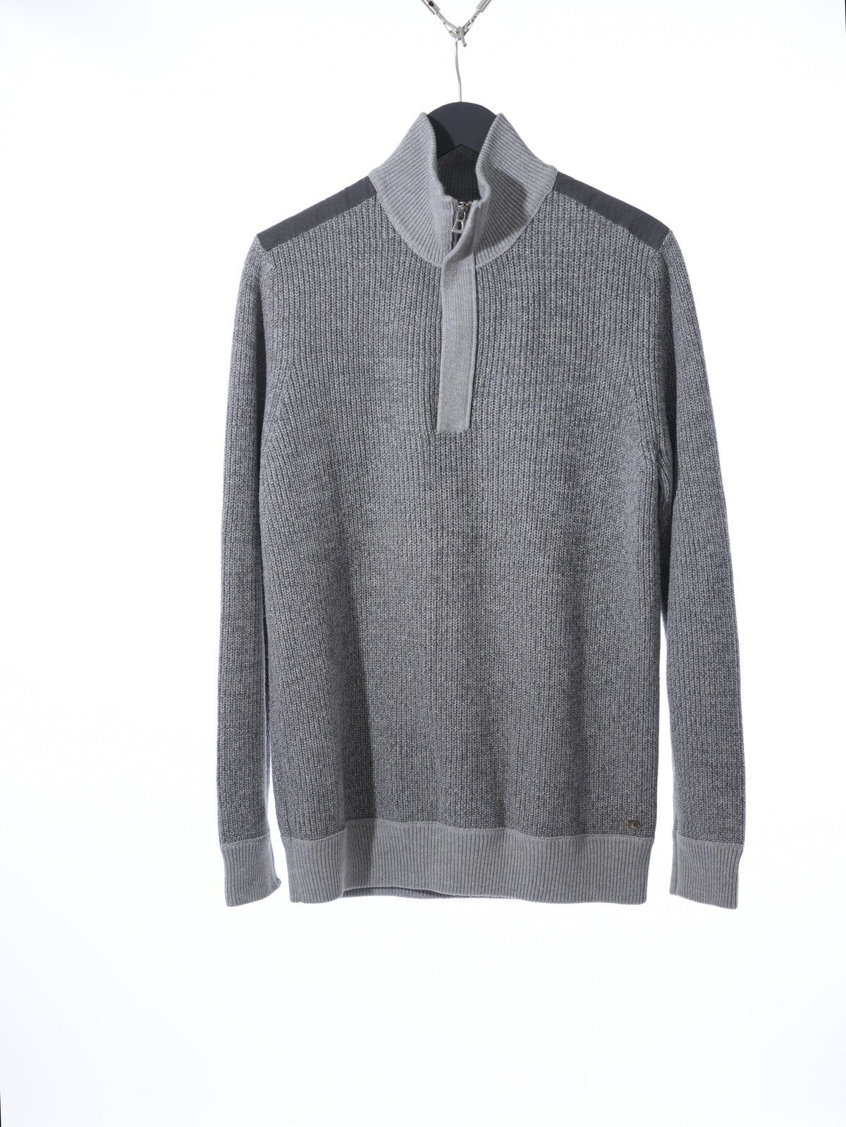 Hugo Boss HUGO BOSS 1/4 Hafl Zip Sweater Cotton Gray Size XL Size US XL / EU 56 / 4 - 1 Thumbnail