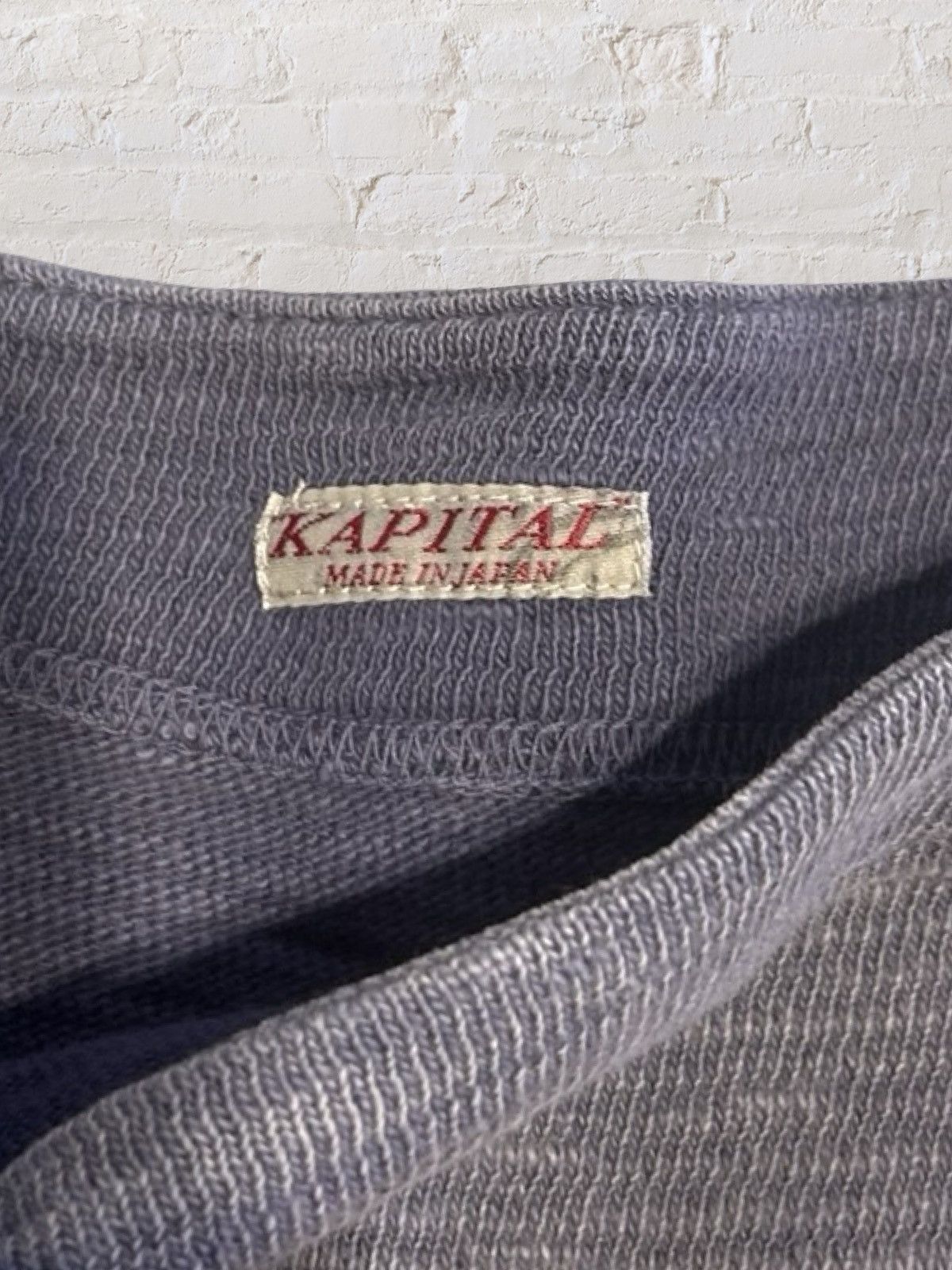 Kapital Kountry Surf washed jersey 3/4 sleeve shirt Size US M / EU 48-50 / 2 - 6 Thumbnail