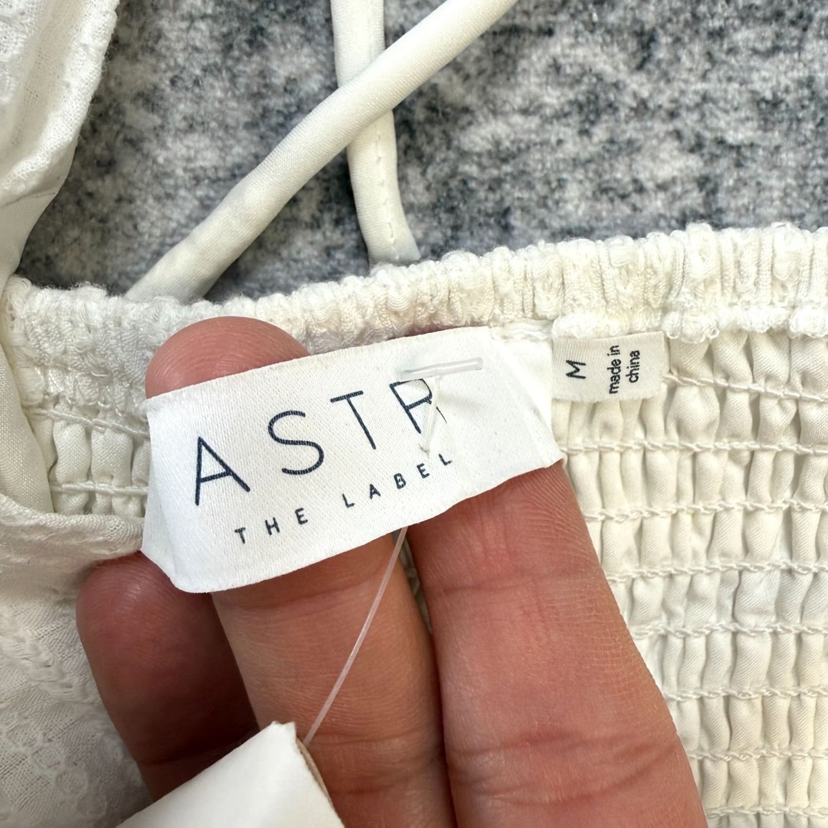 ASTR The Label ASTR The Label Top Women Medium White Sweetheart Puff Sleeve Blouse Size M / US 6-8 / IT 42-44 - 6 Thumbnail