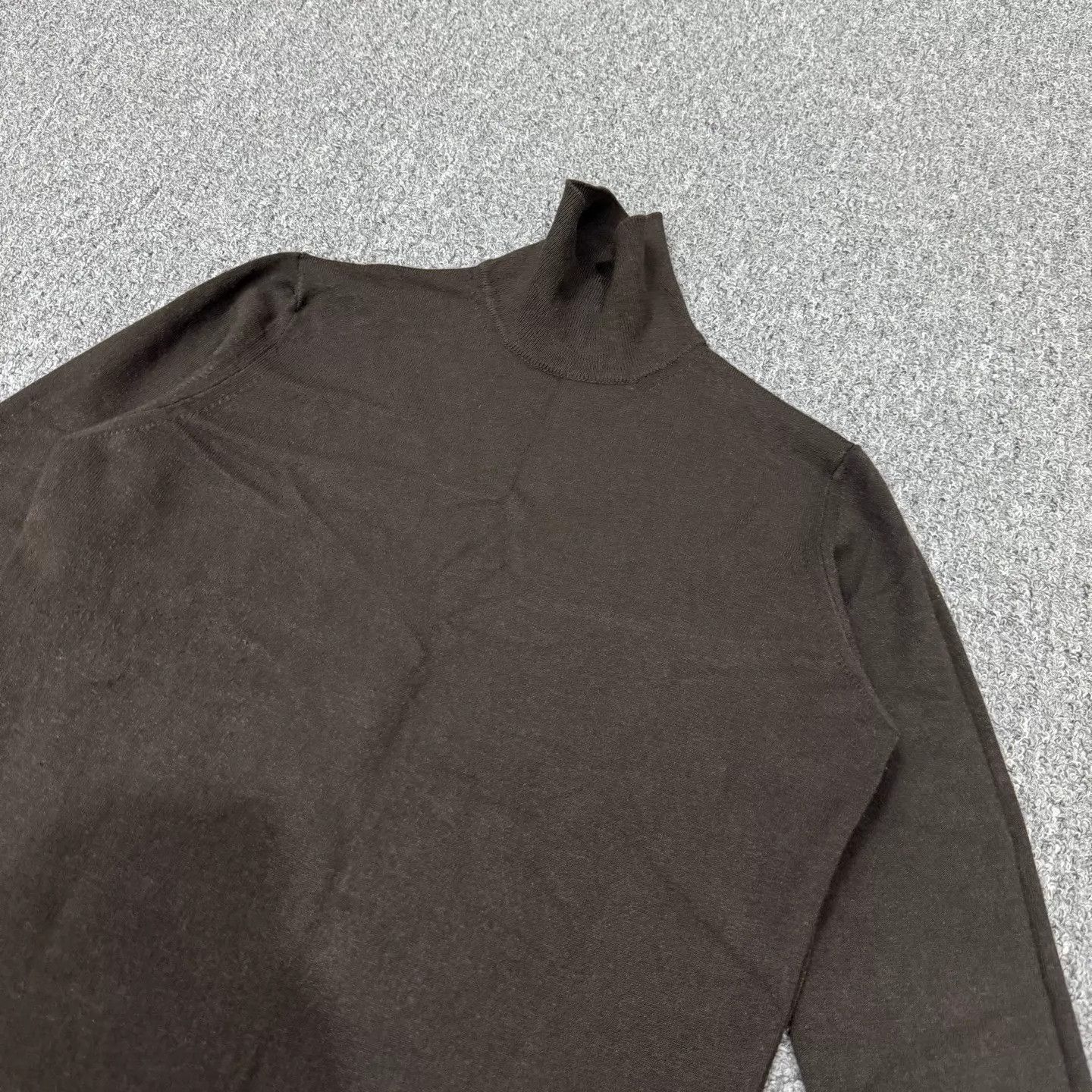 Max Mara Maxmara Brown Wool Turtleneck Sweater S 95 New Size S / US 4 / IT 40 - 3 Thumbnail