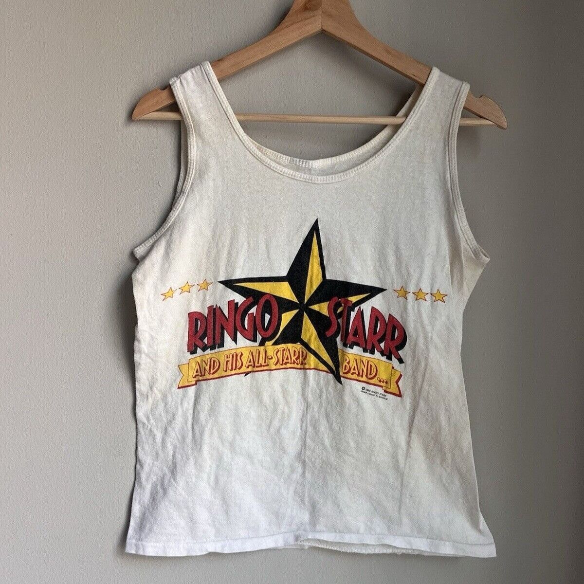 Band Tees VINTAGE THE BEATLES RINGO STARR SINGLE STITCH SLEEVELESS TEE Size US M / EU 48-50 / 2 - 1 Thumbnail