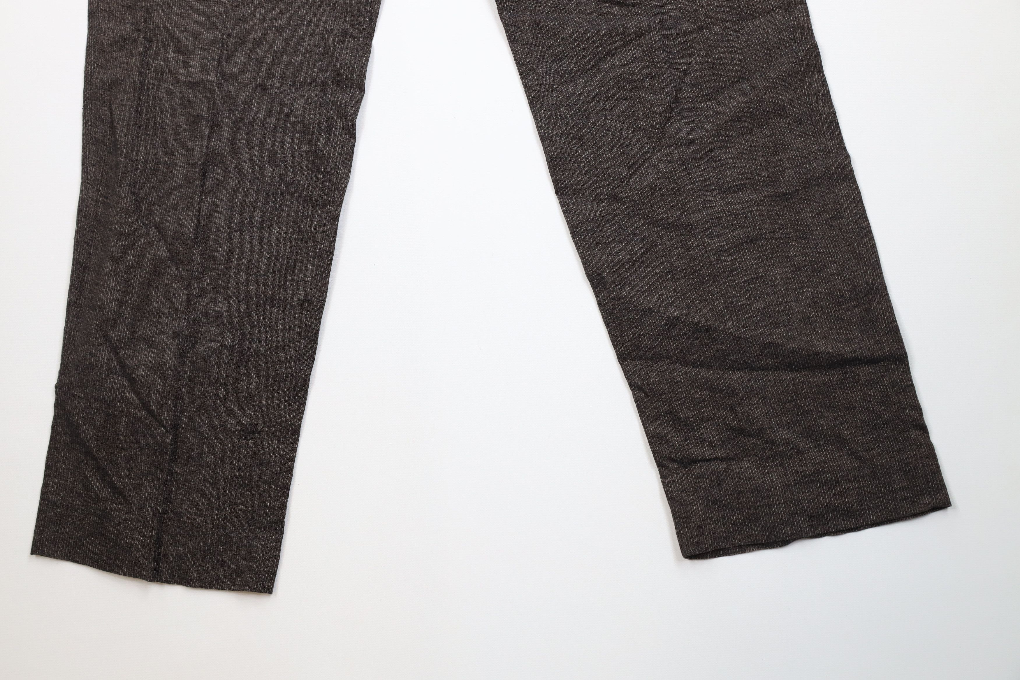 Banana Republic Vintage Y2K Banana Republic Linen Pinstriped Wide Leg Pants Size US 34 / EU 50 - 4 Thumbnail