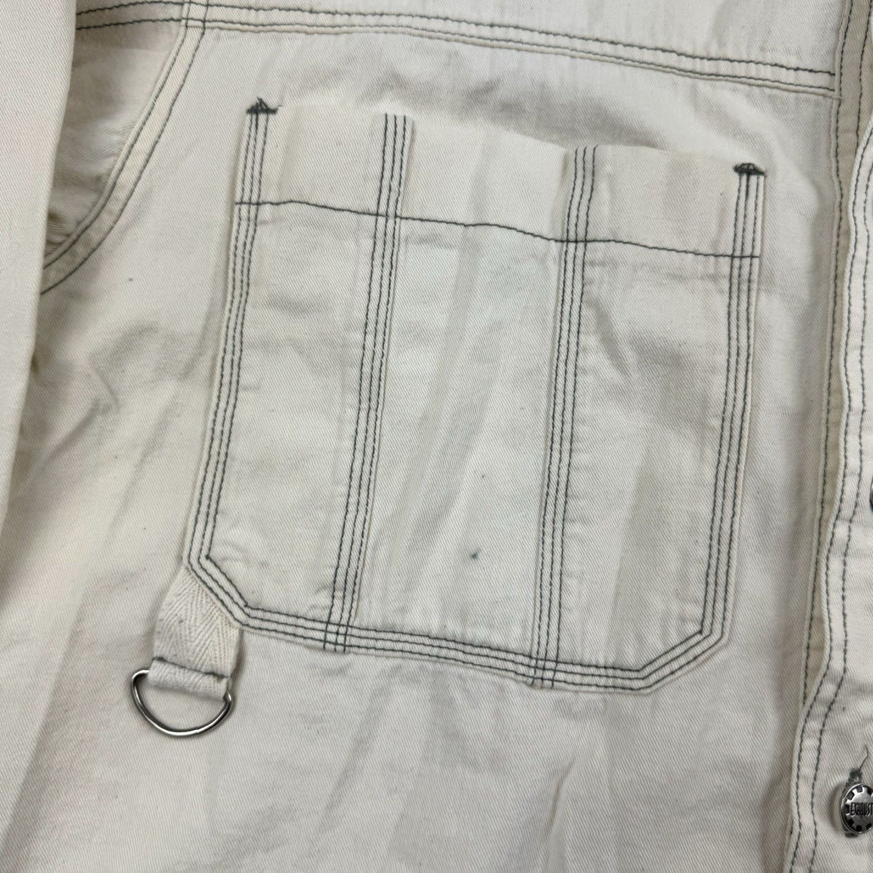 Vintage VINTAGE Exhaust Urban Clothing Button-Up Shirt Men Small Ivory Solid Casual 90s Grunge Tech Y2K Size US S / EU 44-46 / 1 - 3 Thumbnail