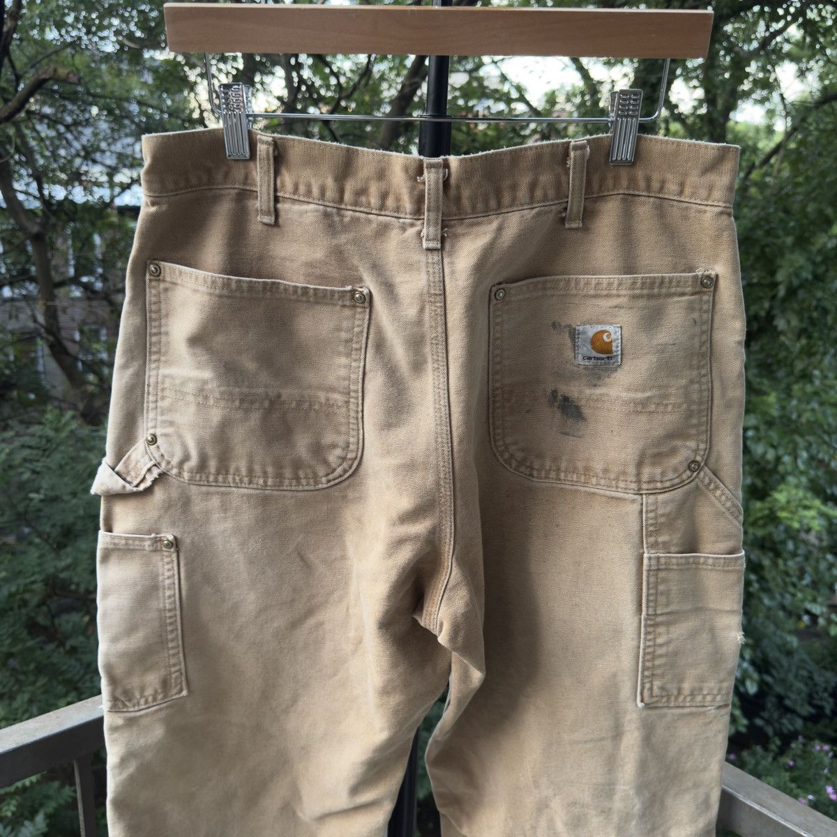 Vintage Thrashed Faded Carhartt Double Knee ERD Grunge Chrome Size US 34 / EU 50 - 4 Thumbnail
