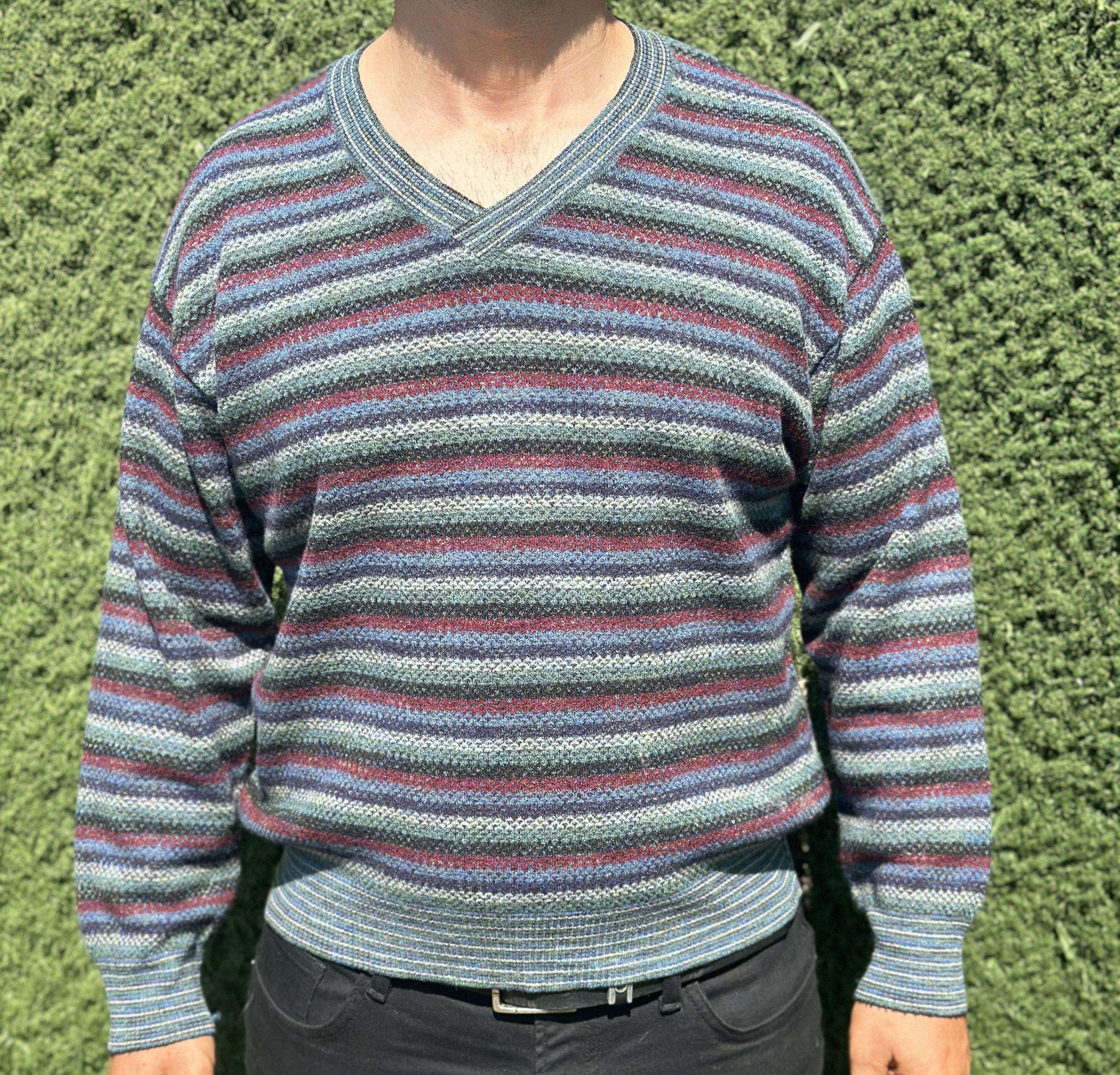 Missoni Missoni Sport Rainbow 3D Striped Pullover Cosby Size 54 L Size US L / EU 52-54 / 3 - 1 Thumbnail