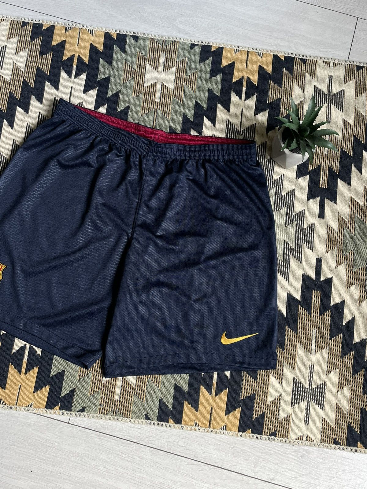 Nike × Vintage Vintage Nike Barcelona Soccer Shorts Size US 36 / EU 52 - 3 Thumbnail
