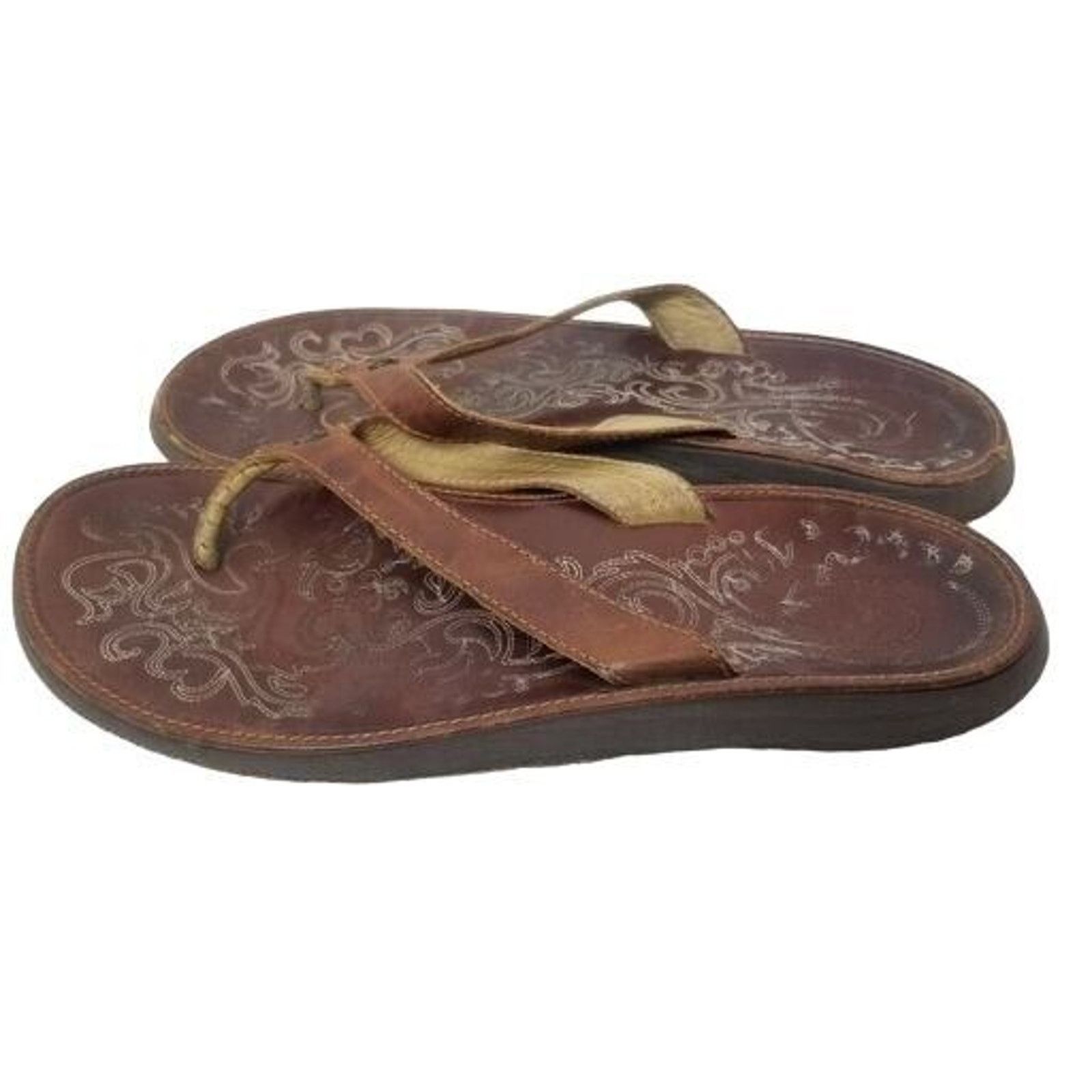 Olukai Olukai Womens Paniolo Leather Flip Flops Thongs Sandals Sz 9 Size US 9 / IT 39 - 6 Thumbnail