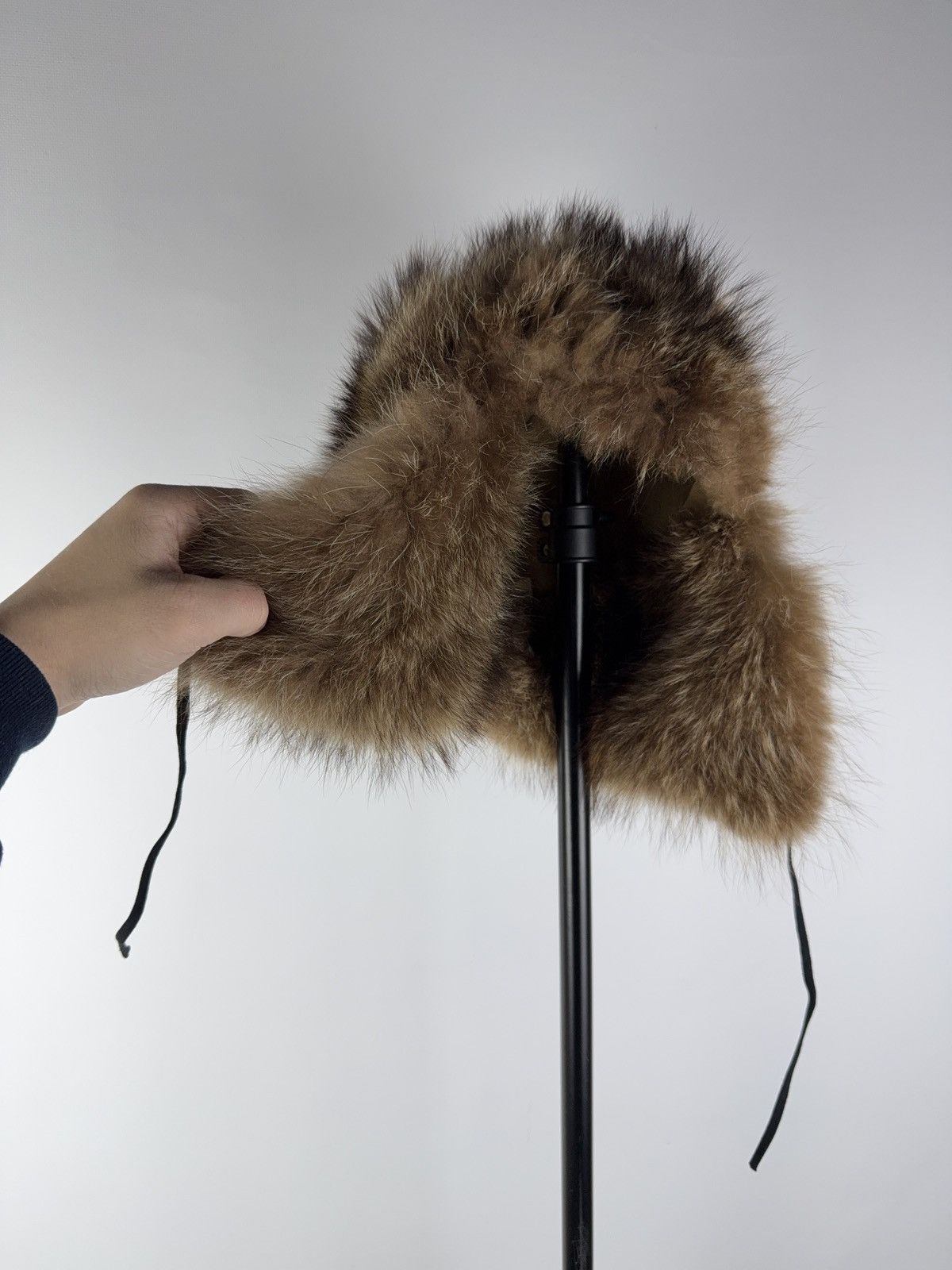 Hysteric Glamour × Japanese Brand × Vintage Vintage Real Fur Mohair Fuzzy Ushanka Y2K Opium Hype Rare OS Size ONE SIZE - 3 Thumbnail