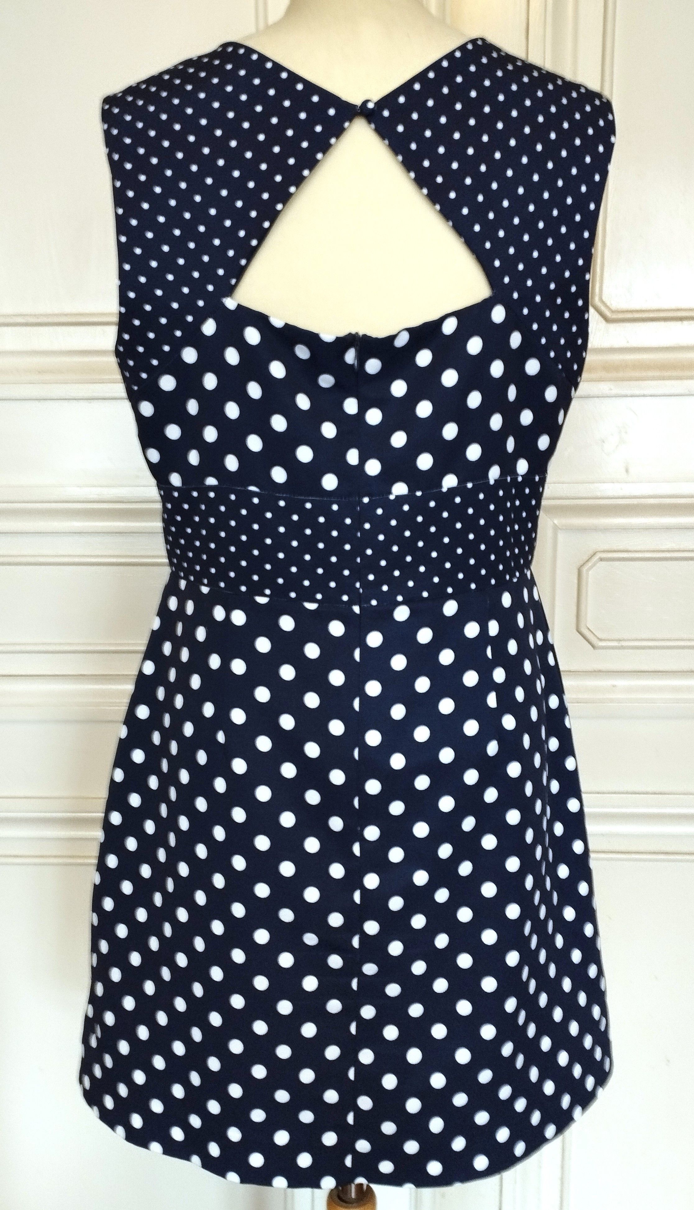 Designer René Derhy Robe Preppy Dotties T M Size M / US 6-8 / IT 42-44 - 1 Thumbnail