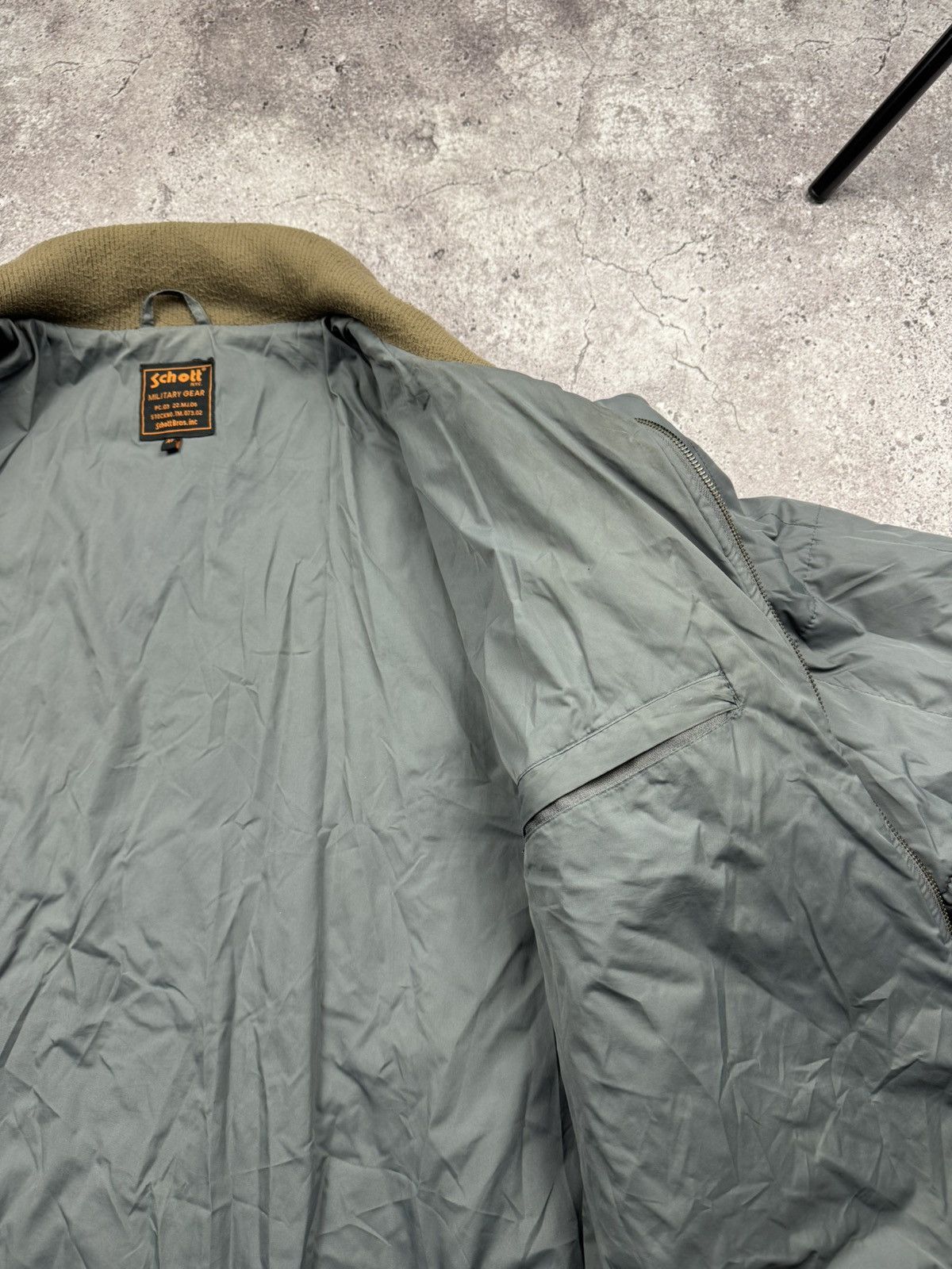 Schott Vintage SCHOTT Y2K Quilted Long Jacket Bomber Flight Militar Size US XL / EU 56 / 4 - 12 Thumbnail