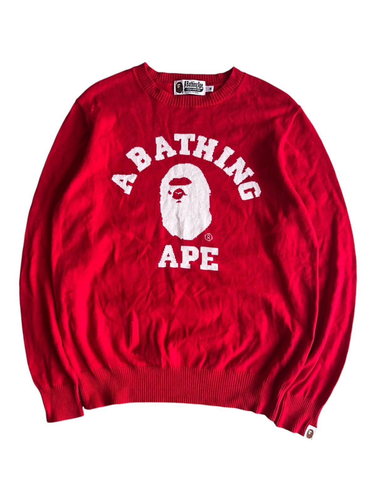Bape ARCHIVE Bape Head College Knit Sweater Size US M / EU 48-50 / 2 - 2 Thumbnail