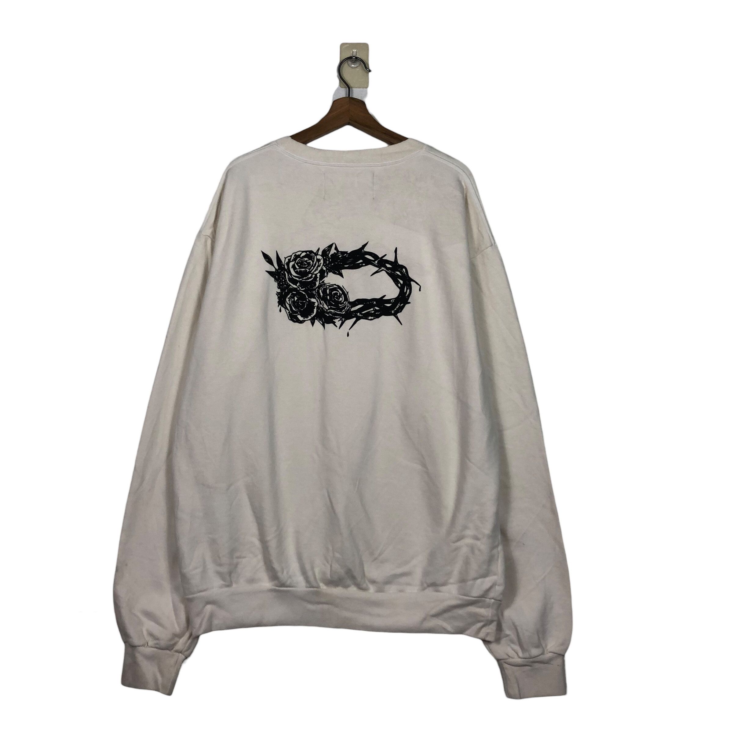Japanese Brand 📌Vintage Sweatshirt Labour Of Love Big Logo Flower Design Size US L / EU 52-54 / 3 - 9 Thumbnail