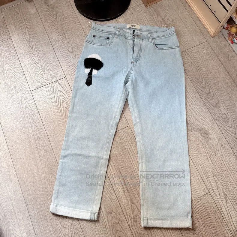 Fendi Fendi Kaiser Lagerfeld Logo Jeans Size 27" / US 4 / IT 40 - 1 Thumbnail