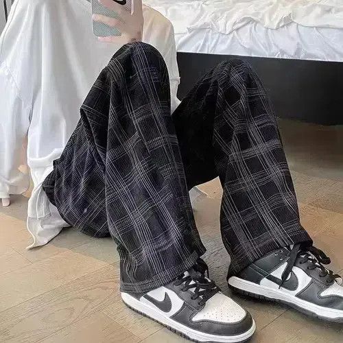 Jean Corduroy Vintage Plaid Pants Men Streetwear Size US 34 / EU 50 - 1 Thumbnail