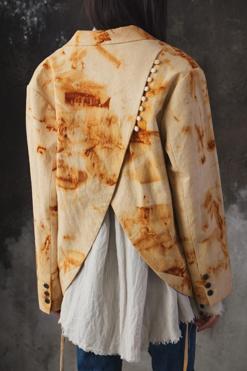 Professor.E Professor.E Abstract Cut Out Blazer - Rusted Dyed Size XS / US 0-2 / IT 36-38 - 9 Thumbnail