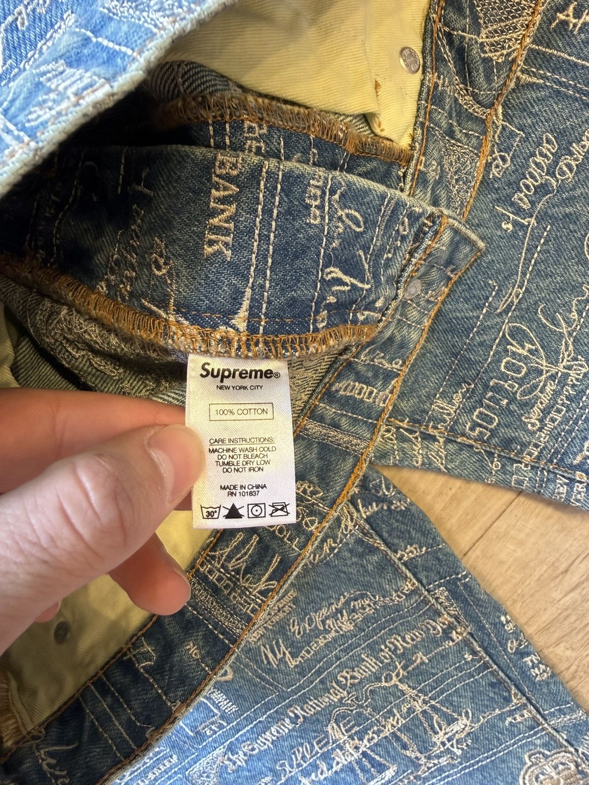 Supreme Supreme embroidered checks denim size 32 Size US 32 / EU 48 - 5 Thumbnail