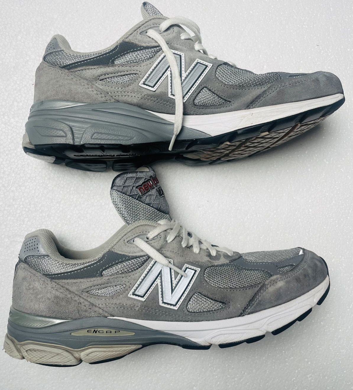 New Balance New Balance 990 V3 White/Gray, Size 10.5, Made in USA Size US 10.5 / EU 43-44 - 5 Thumbnail