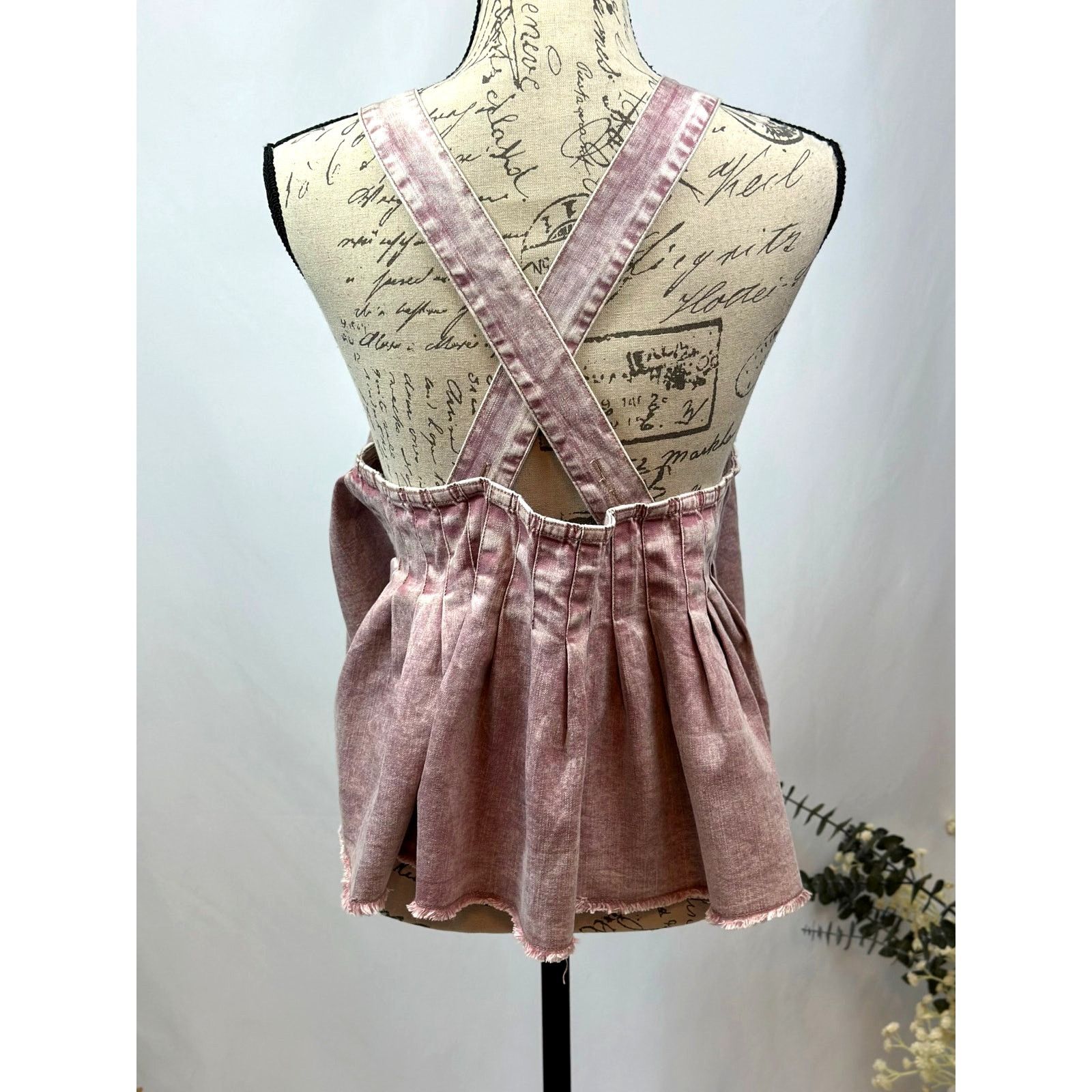 Free People Free People Marina Denim Babydoll Crop Top Purple XL Size XL / US 12-14 / IT 48-50 - 13 Thumbnail
