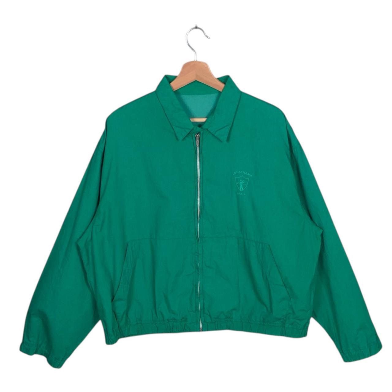 Longchamp × Vintage Vintage Longchamp Light Jacket Green Size US L / EU 52-54 / 3 - 1 Thumbnail