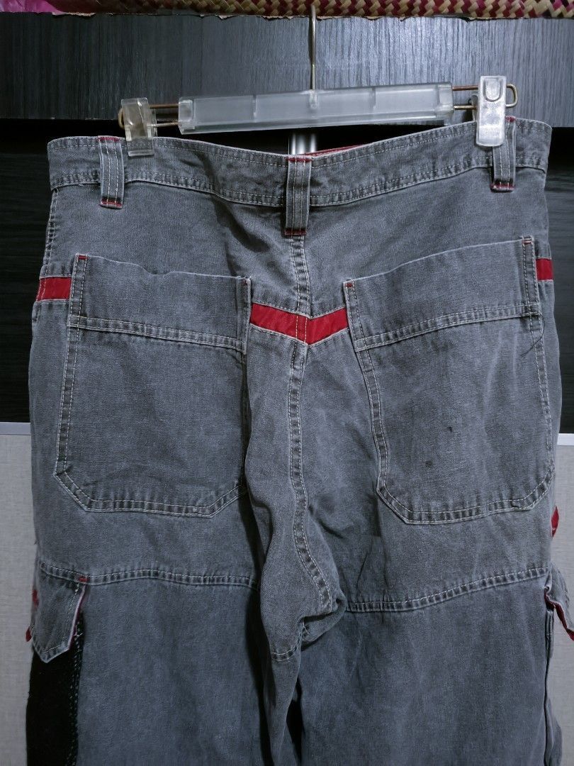 Japanese Brand Y2K Piko Grey Tech Cargo Jeans (W34) Size US 34 / EU 50 - 4 Thumbnail