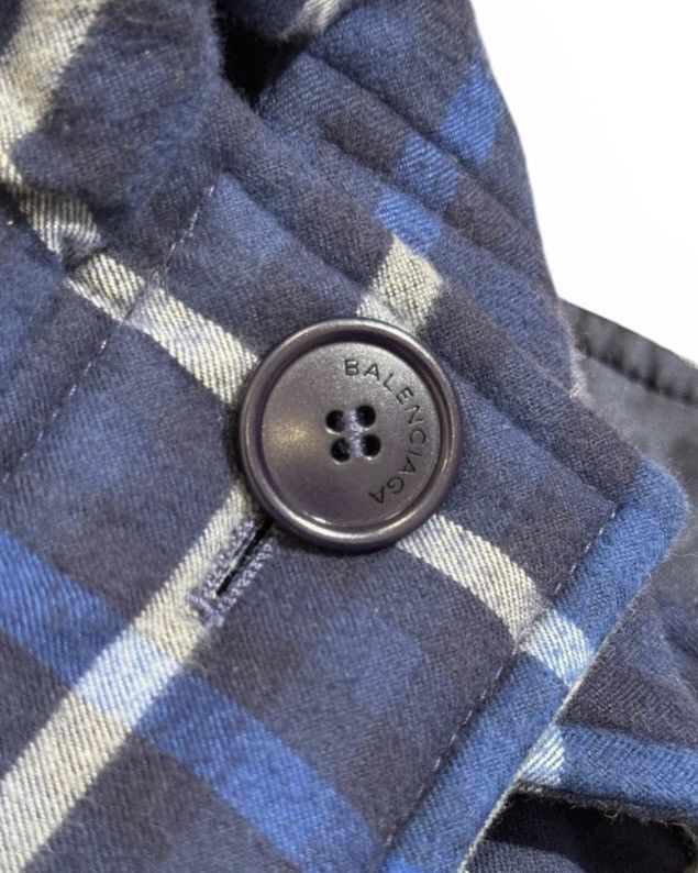 Balenciaga 17FW Oversized Padded Flannel Jacket Size US S / EU 44-46 / 1 - 8 Thumbnail