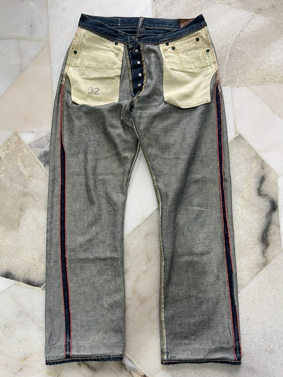 Kapital Kountry Kapital Red Selveged Denim Respect Your Elders Size US 30 / EU 46 - 13 Thumbnail