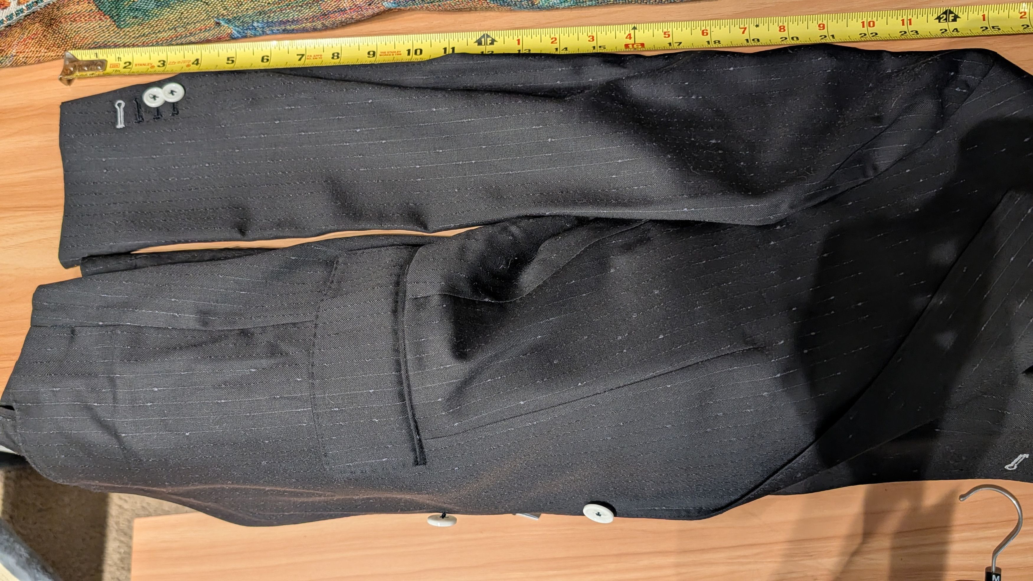 Other Designer Men's Black Blazer Made In Italy Luxury Wool Sz 48 Size 48R - 7 Thumbnail