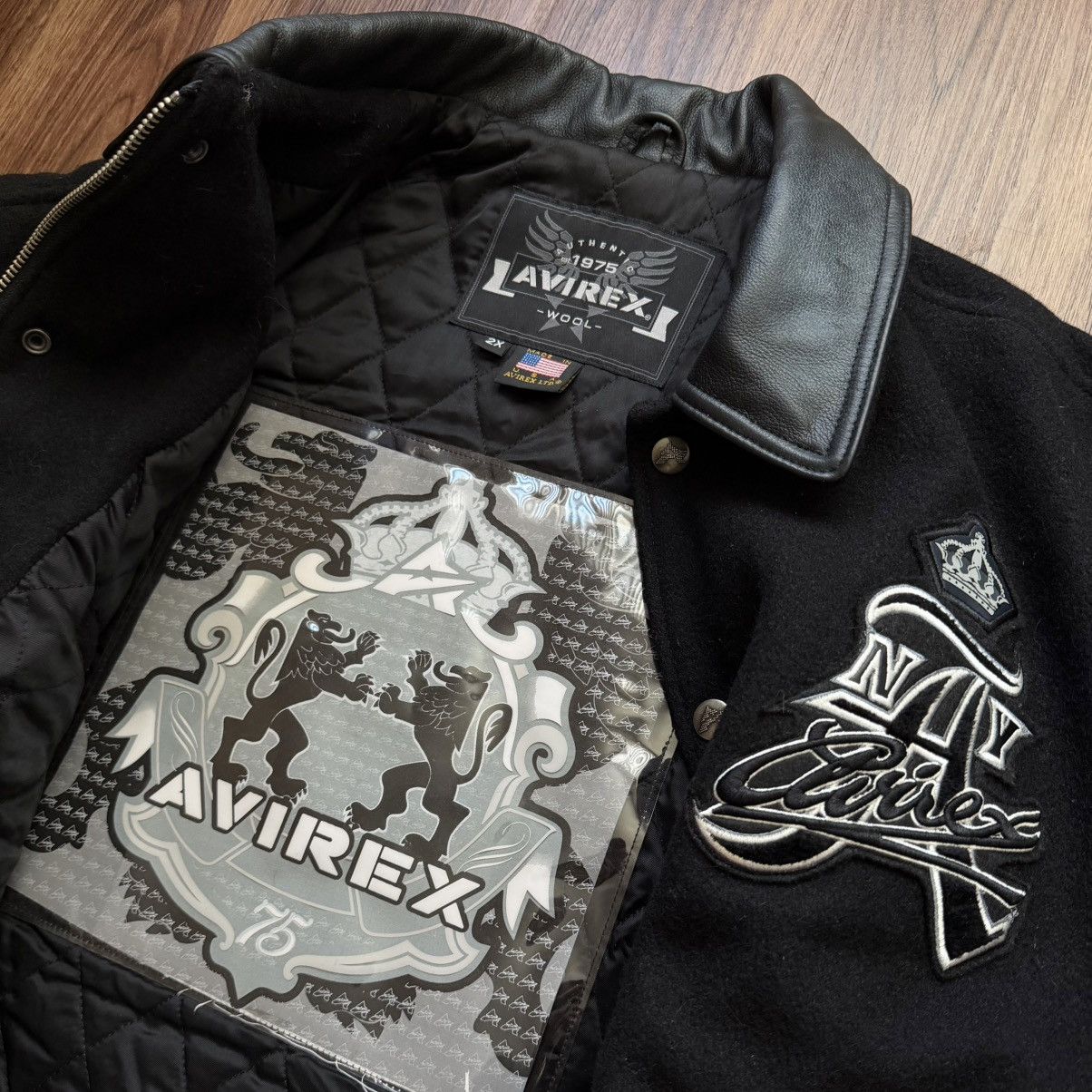Avirex Vintage Avirex Leather Wool Bomber Jacket Size XXL Size US XXL / EU 58 / 5 - 4 Thumbnail