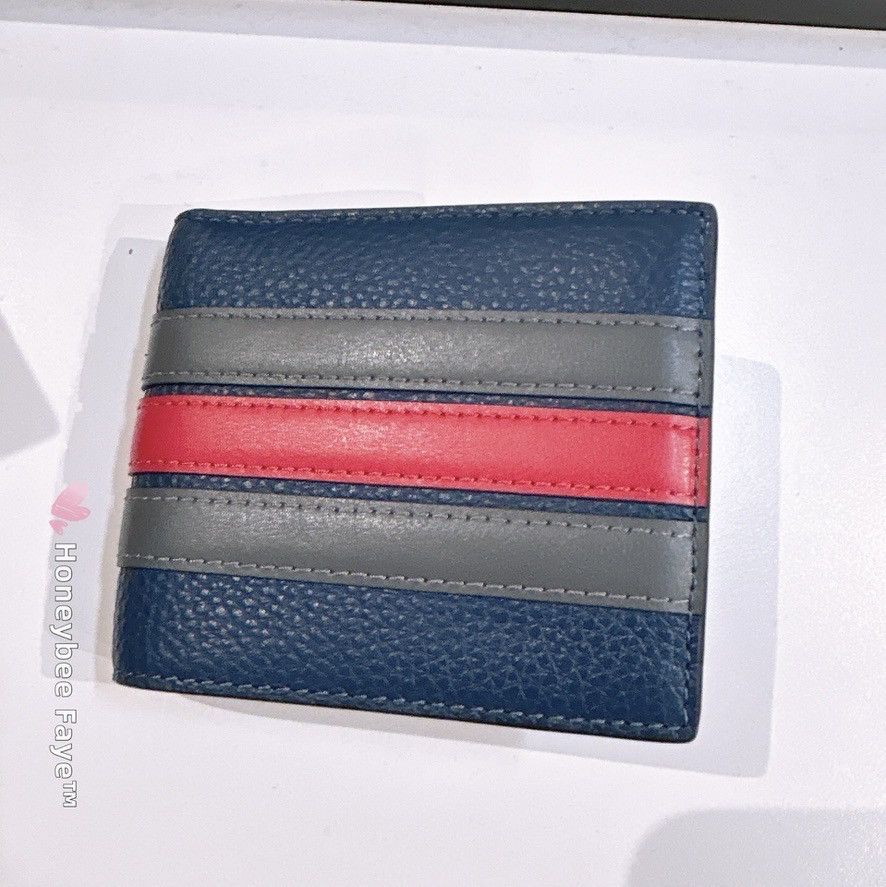 Coach Id Billfold Wallet With Varsity Stripe CDC89 Size ONE SIZE - 2 Thumbnail