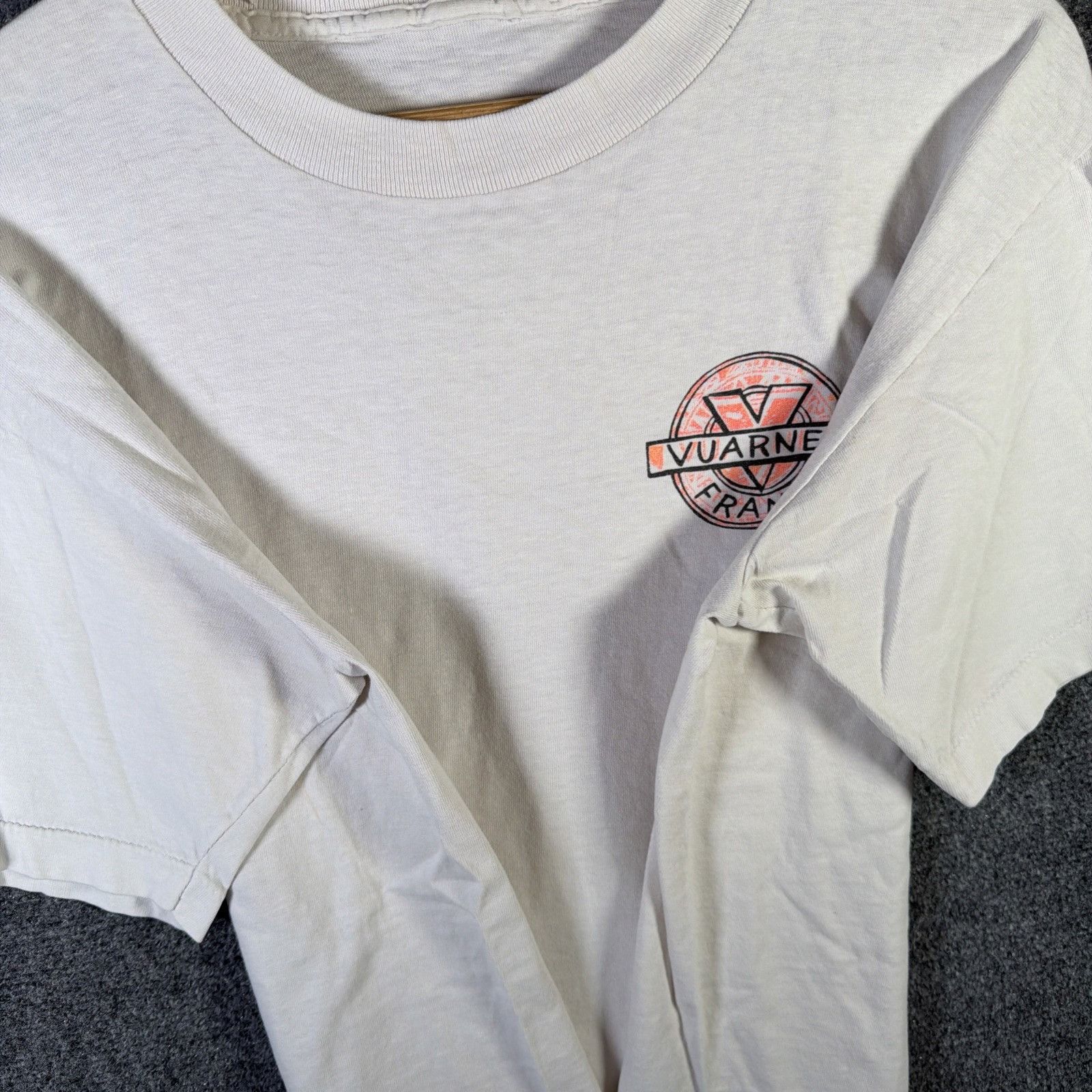 Vuarnet Vintage Vuarnet Shirt Mens Large White 90s France Art Design Size US L / EU 52-54 / 3 - 8 Thumbnail