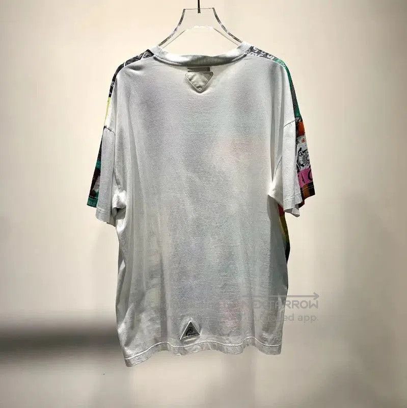 Prada Prada Multicolored Cotton Men's T-Shirt XL. Size US XL / EU 56 / 4 - 2 Thumbnail