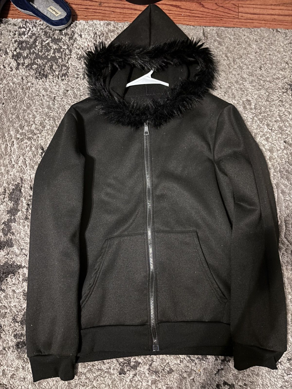 Japanese Brand Japanese Brand Black Fur Hoodie Size US S / EU 44-46 / 1 - 1 Thumbnail