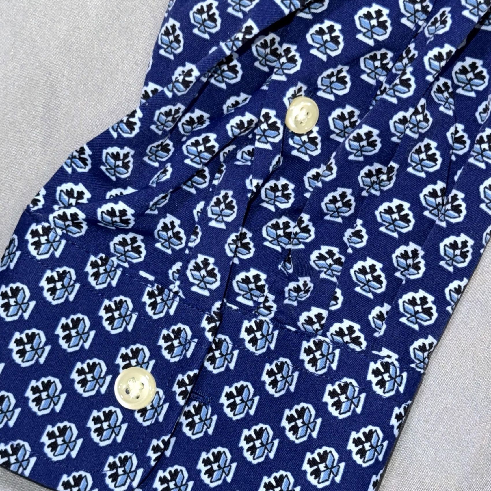 Ralph Lauren Ralph Lauren Shirt Mens Medium Blue Floral Print Classic Fit Button-Front Embroidered Pony Size US M / EU 48-50 / 2 - 6 Thumbnail
