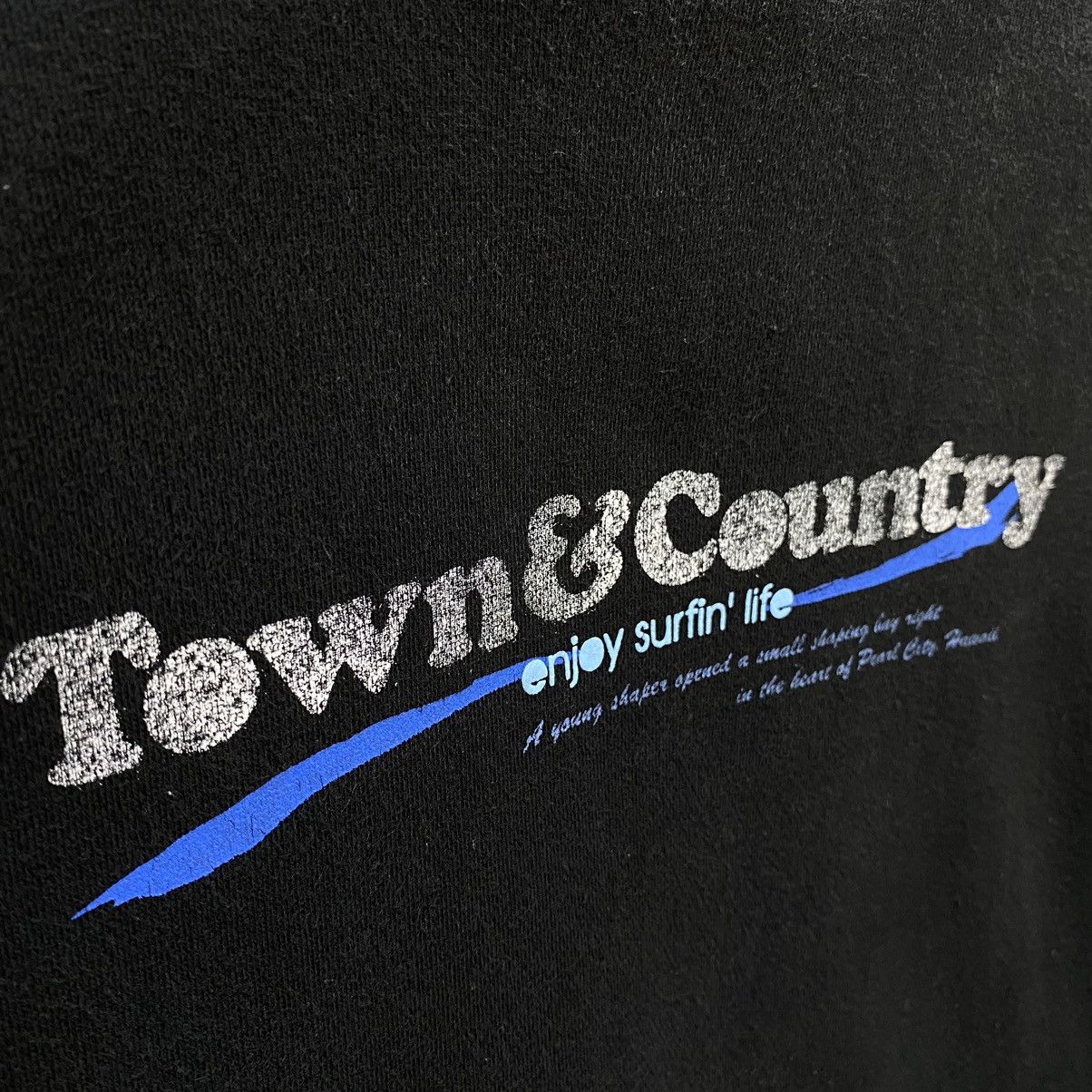 Vintage Vintage Town & Country Surf Hoodie Y2K Surf Style Black M Size US M / EU 48-50 / 2 - 10 Thumbnail