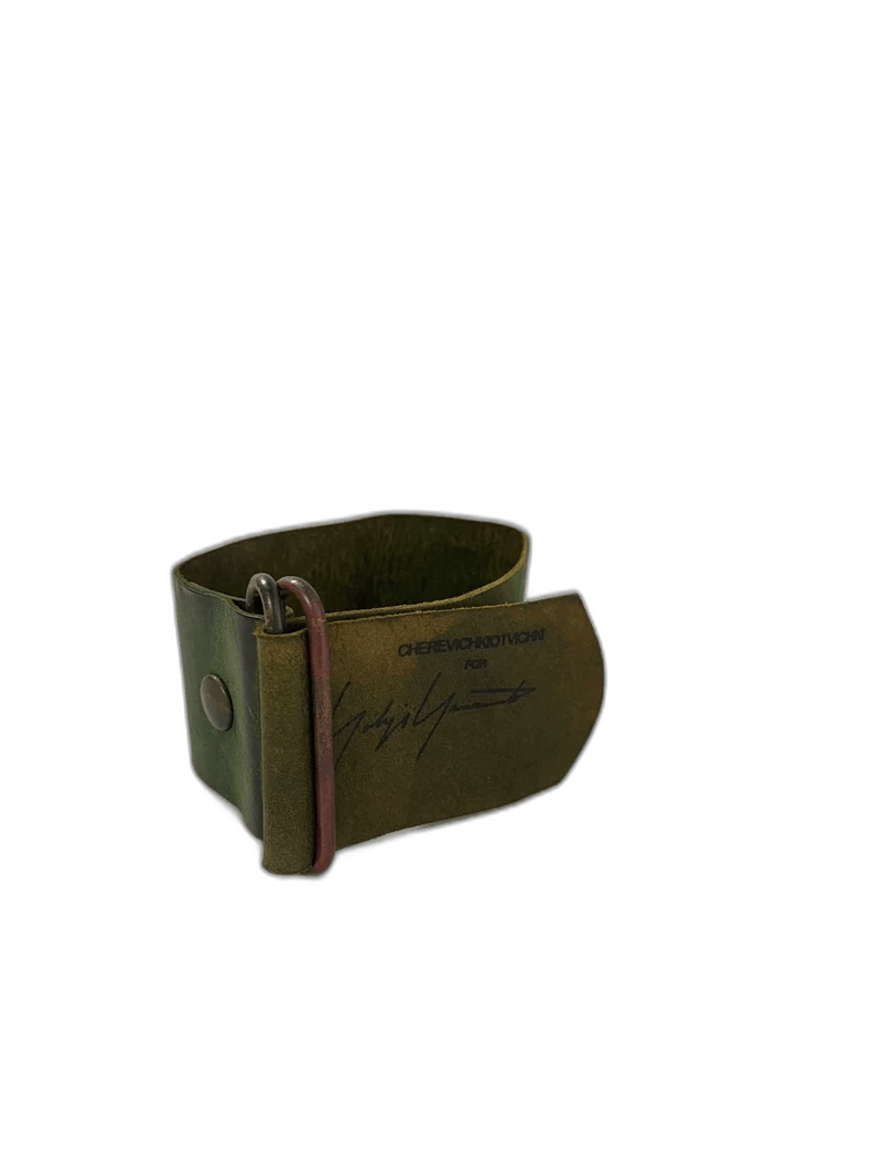Yohji Yamamoto Yohji Yamamoto Leather Bracelet With Signature-2506 Size ONE SIZE - 1 Thumbnail