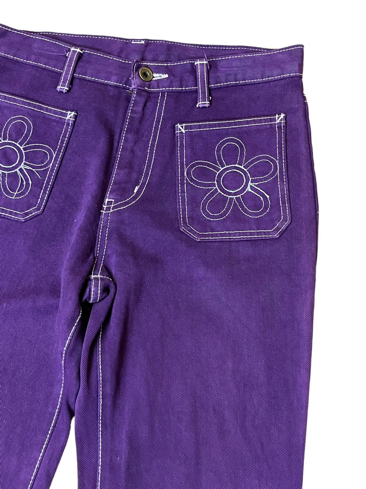Japanese Brand VINTAGE JAPANESE NUVE PURPLE BUSHPANT FLARE DENIM Size US 29 - 4 Thumbnail