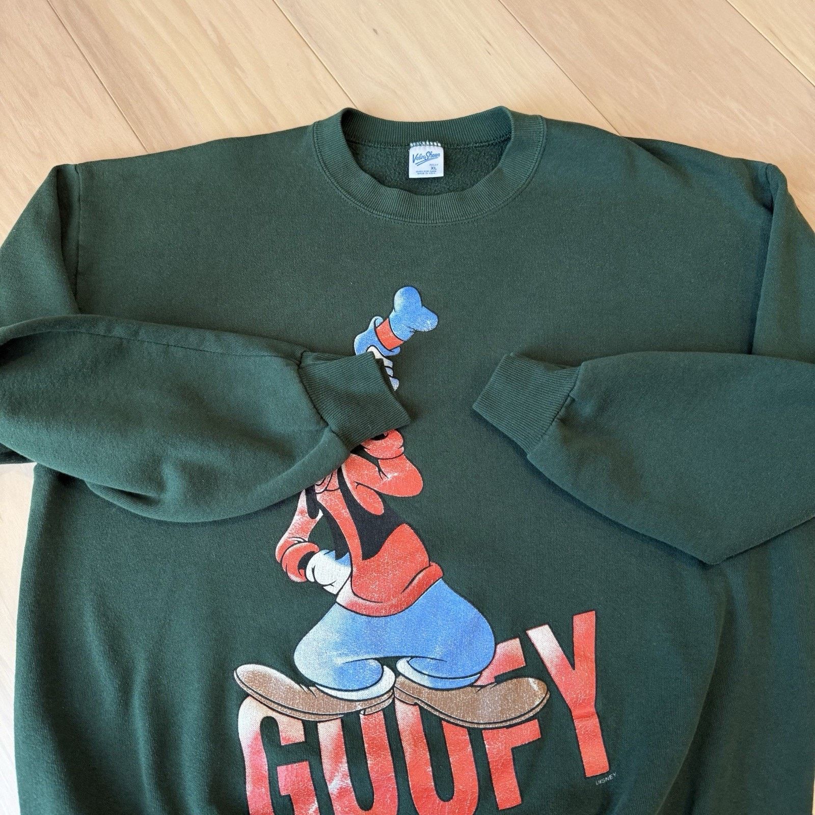 Disney Vintage Goofy Sweatshirt XL Green 90s Disney Cartoon Size US XL / EU 56 / 4 - 5 Thumbnail